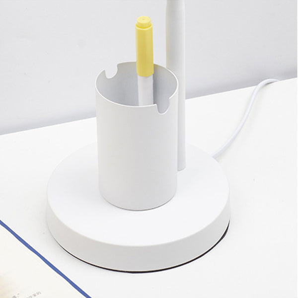 Modern Minimalist Iron Wood Adjustable Angle Pen Table Lamp