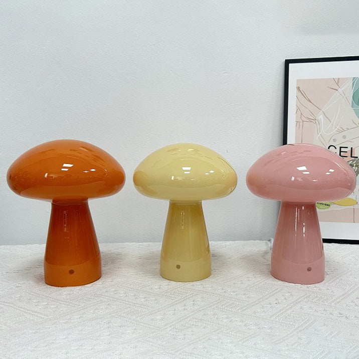 Nordic Mushroom Shape Glass USB LED Table Lamp