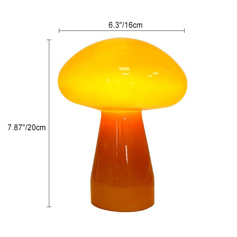 Nordic Mushroom Shape Glass USB LED Table Lamp