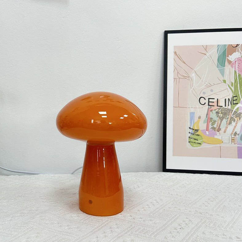 Nordic Mushroom Shape Glass USB LED Table Lamp