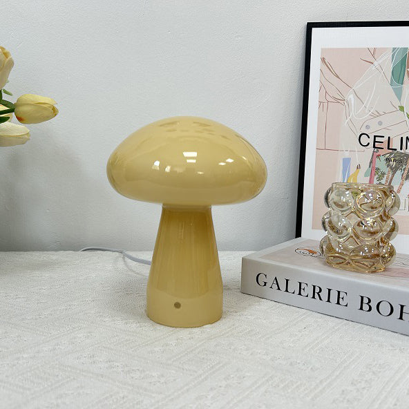 Nordic Mushroom Shape Glass USB LED Table Lamp