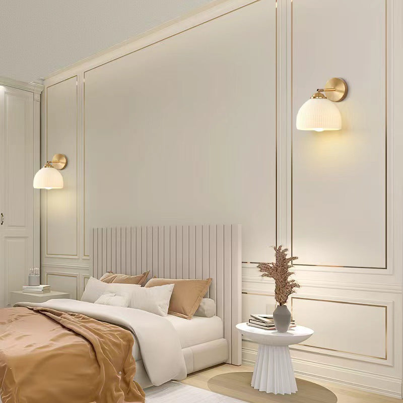 Traditional French Pull Switch Rotatable Dome Wall Sconce