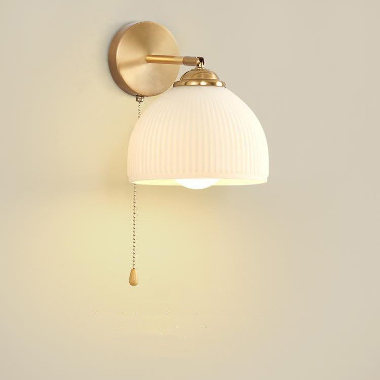 Traditional French Pull Switch Rotatable Dome Wall Sconce