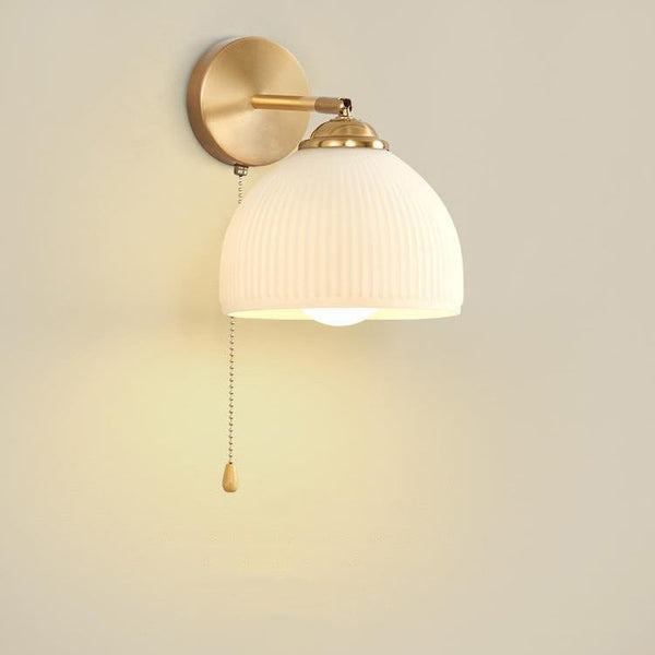 Traditional French Pull Switch Rotatable Dome Wall Sconce