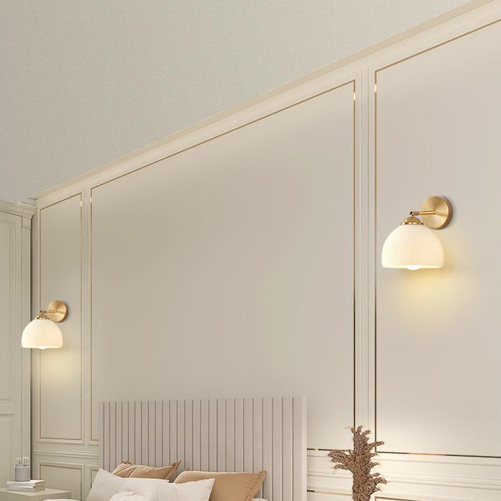 Traditional French Pull Switch Rotatable Dome Wall Sconce