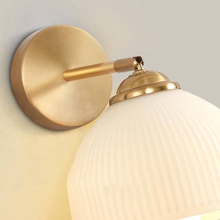 Traditional French Pull Switch Rotatable Dome Wall Sconce