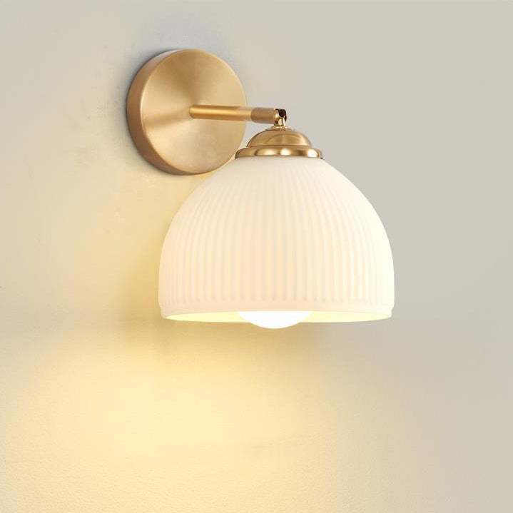 Traditional French Pull Switch Rotatable Dome Wall Sconce