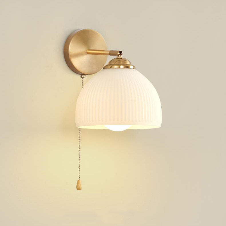 Traditional French Pull Switch Rotatable Dome Wall Sconce
