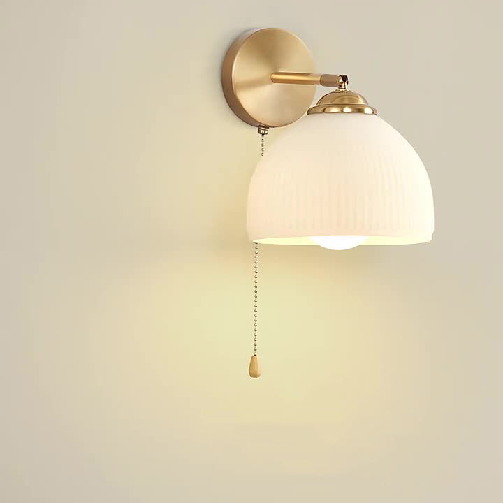 Traditional French Pull Switch Rotatable Dome Wall Sconce