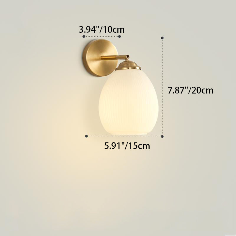 Traditional French Pull Switch Rotatable Dome Wall Sconce