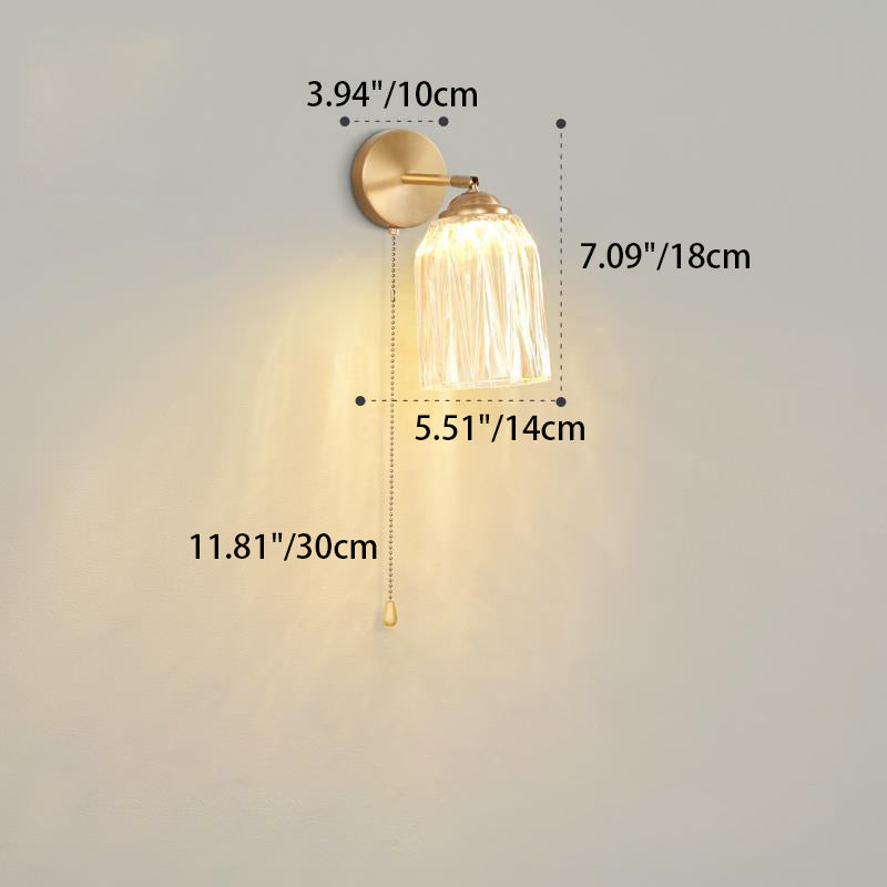 Traditional French Pull Switch Rotatable Dome Wall Sconce