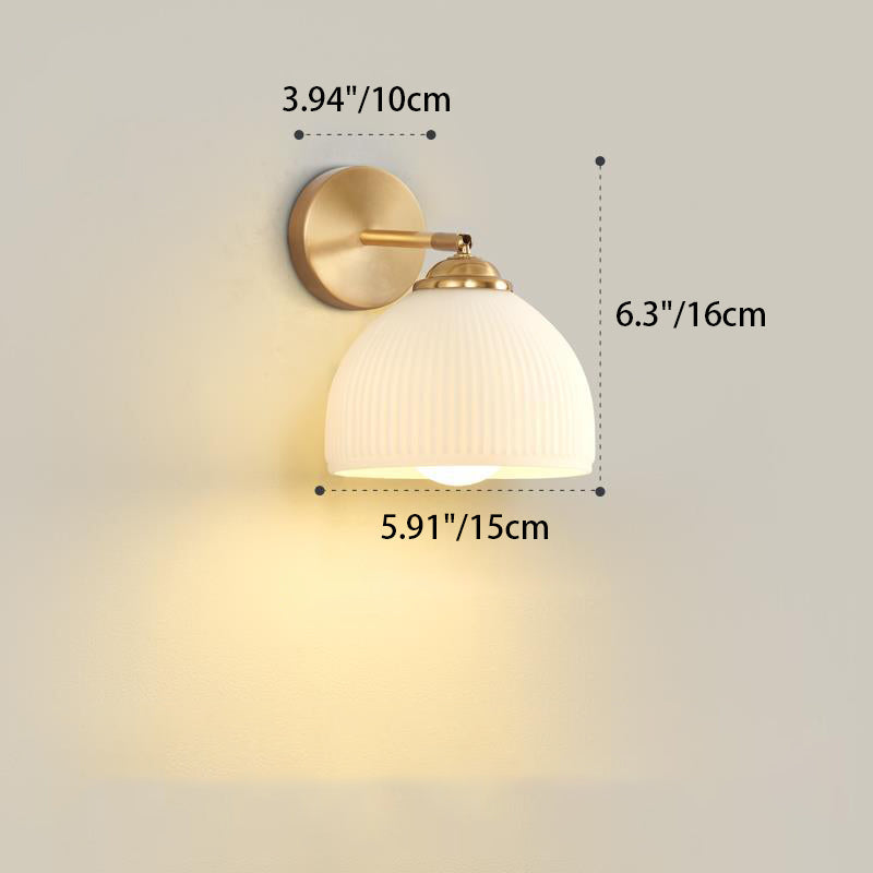 Traditional French Pull Switch Rotatable Dome Wall Sconce