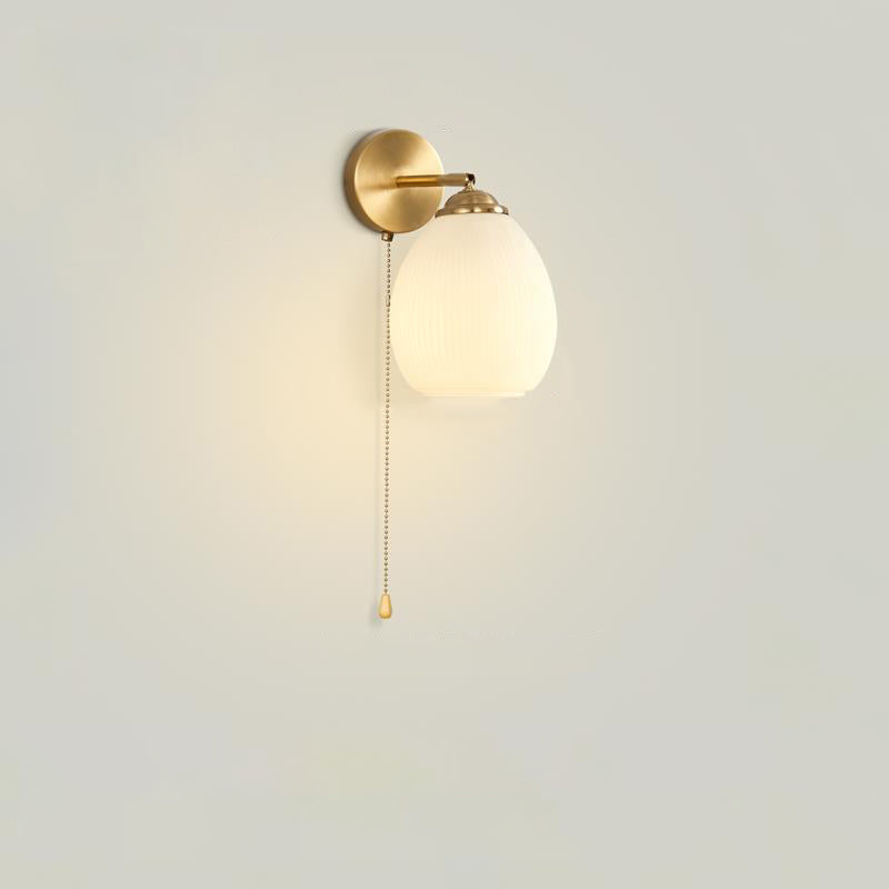Traditional French Pull Switch Rotatable Dome Wall Sconce