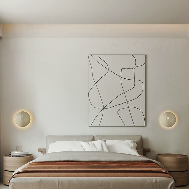 Modern Minimalist Iron Round Ambiance LED Wall Sconce