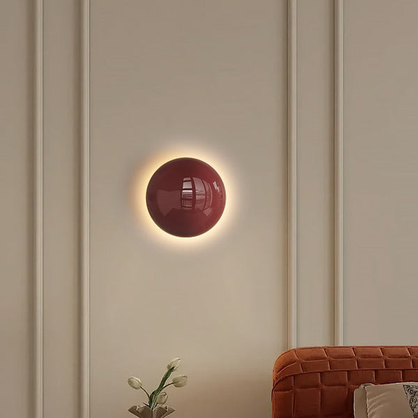 Modern Minimalist Iron Round Ambiance LED Wall Sconce