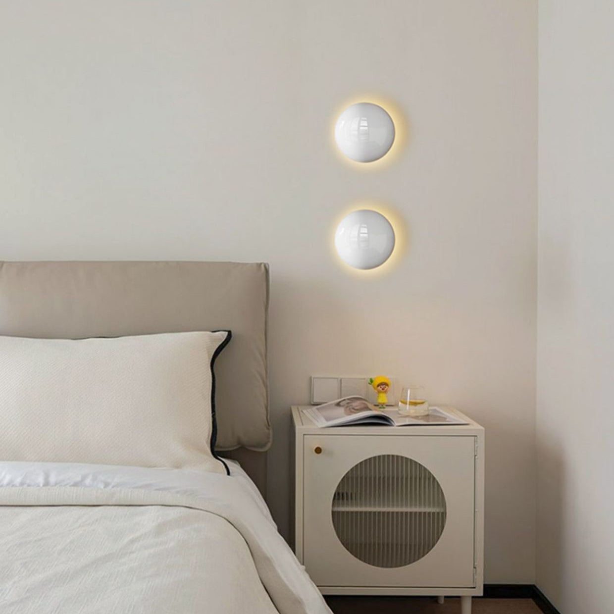 Modern Minimalist Iron Round Ambiance LED Wall Sconce
