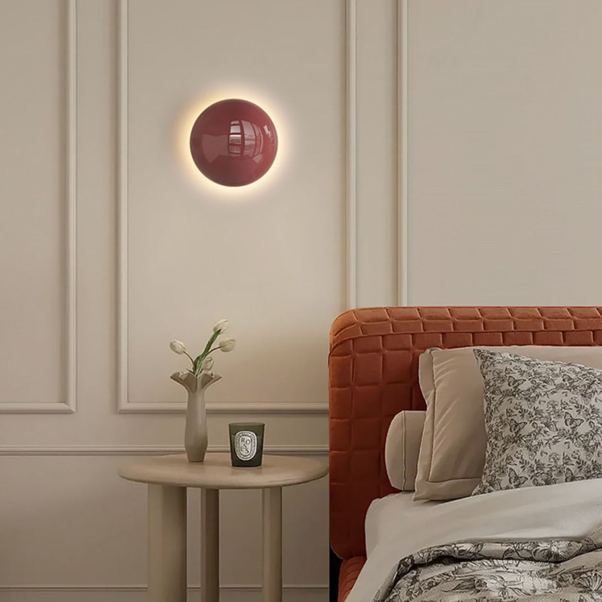 Modern Minimalist Iron Round Ambiance LED Wall Sconce