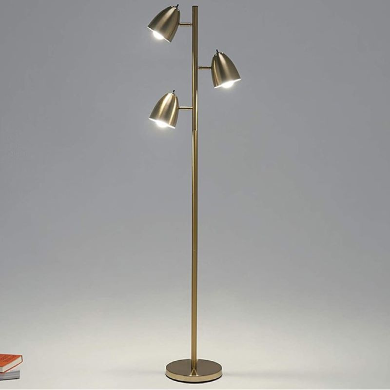 Modern Minimalist Gold 3-Light Floor Lamp