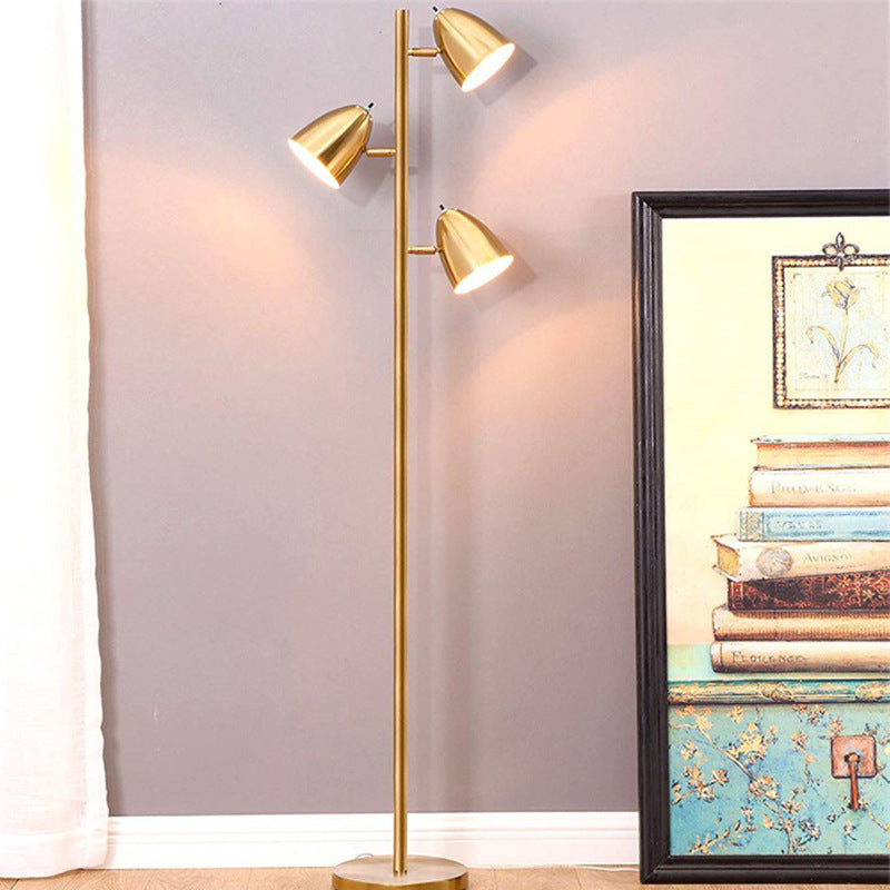 Modern Minimalist Gold 3-Light Floor Lamp