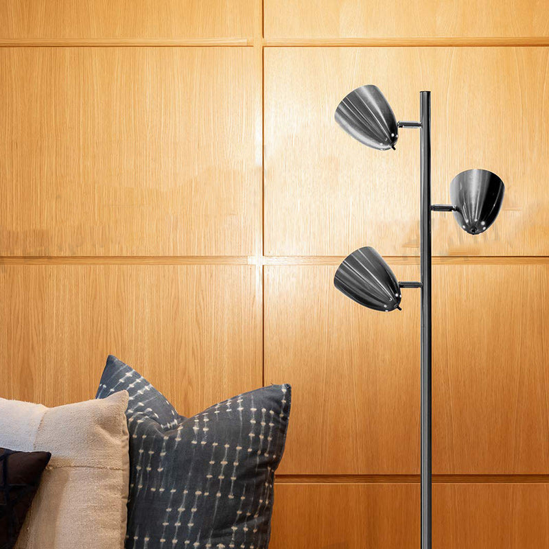 Modern Minimalist Gold 3-Light Floor Lamp
