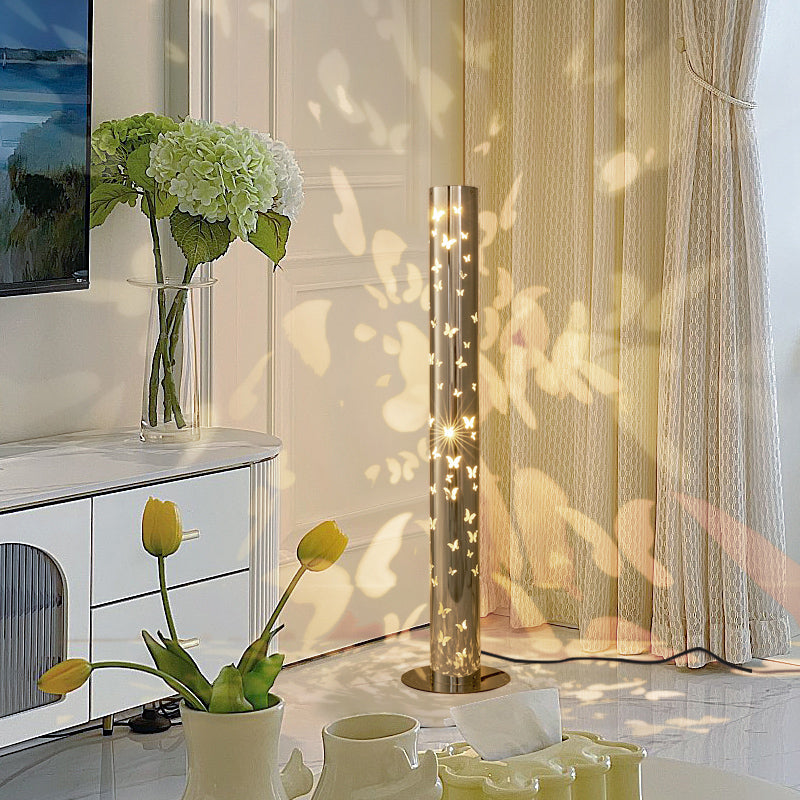 Scandinavian Silver Floor Lamp