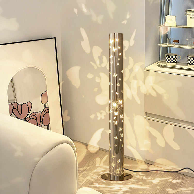 Scandinavian Silver Floor Lamp