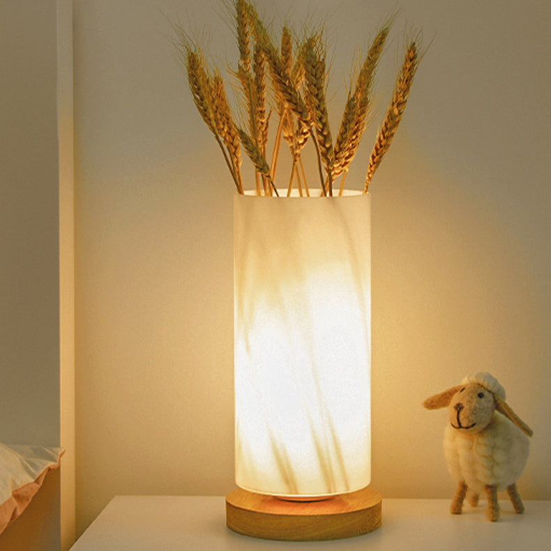 Nordic Rectangular LED Table Lamp in Glass and Table Lamp