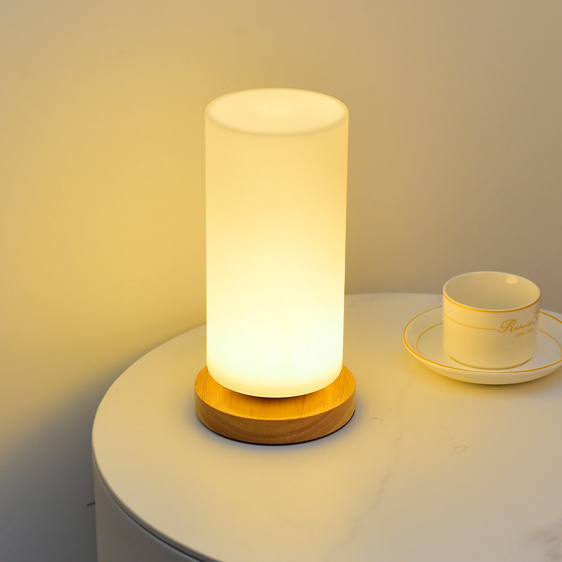 Nordic Rectangular LED Table Lamp in Glass and Table Lamp