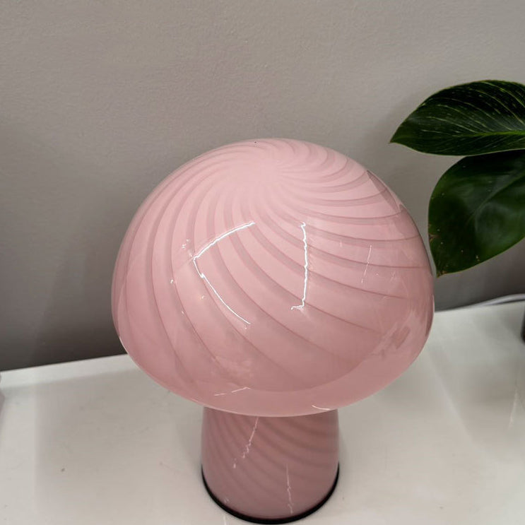 Scandinavian Cylinder Half Round Mushroom Spiral Table Lamp