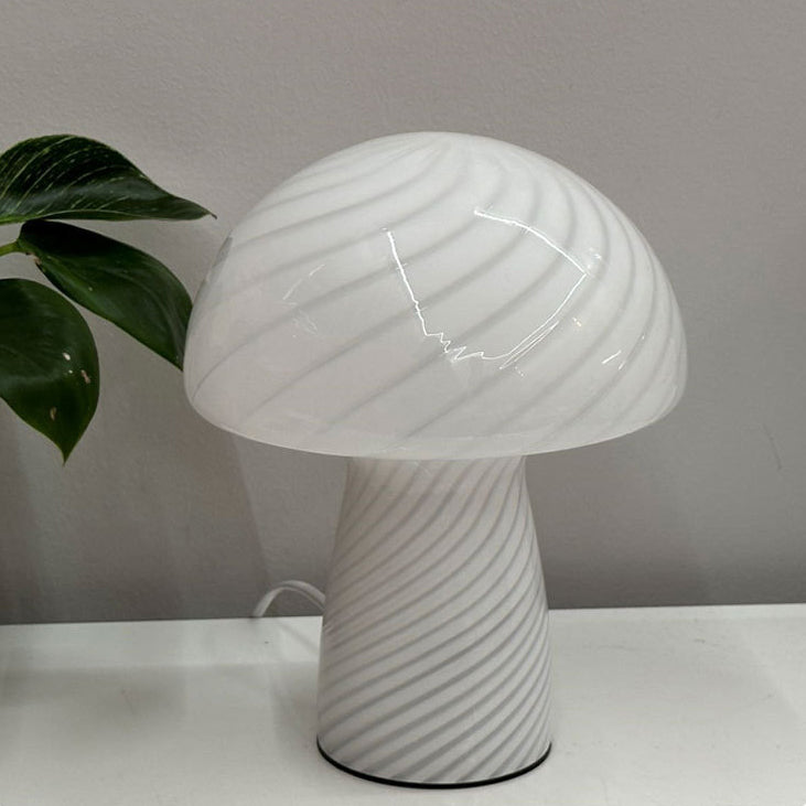 Scandinavian Cylinder Half Round Mushroom Spiral Table Lamp