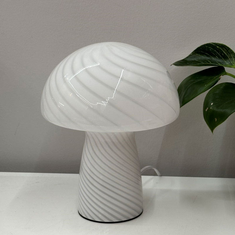 Scandinavian Cylinder Half Round Mushroom Spiral Table Lamp
