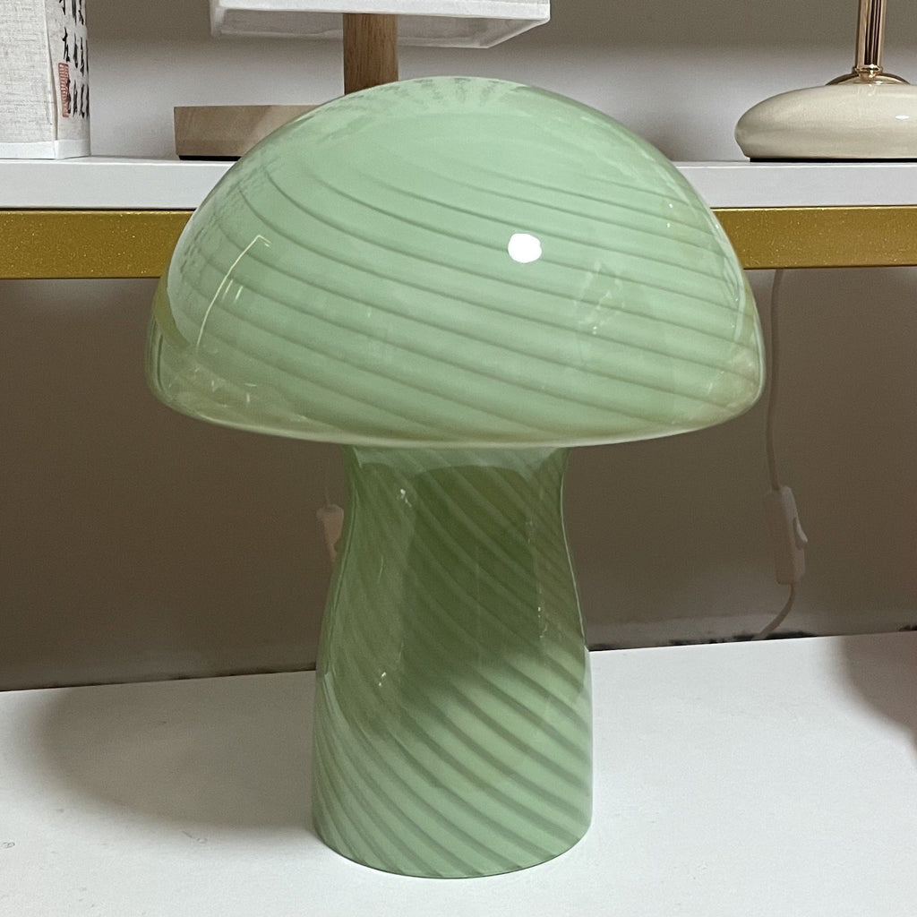 Scandinavian Cylinder Half Round Mushroom Spiral Table Lamp