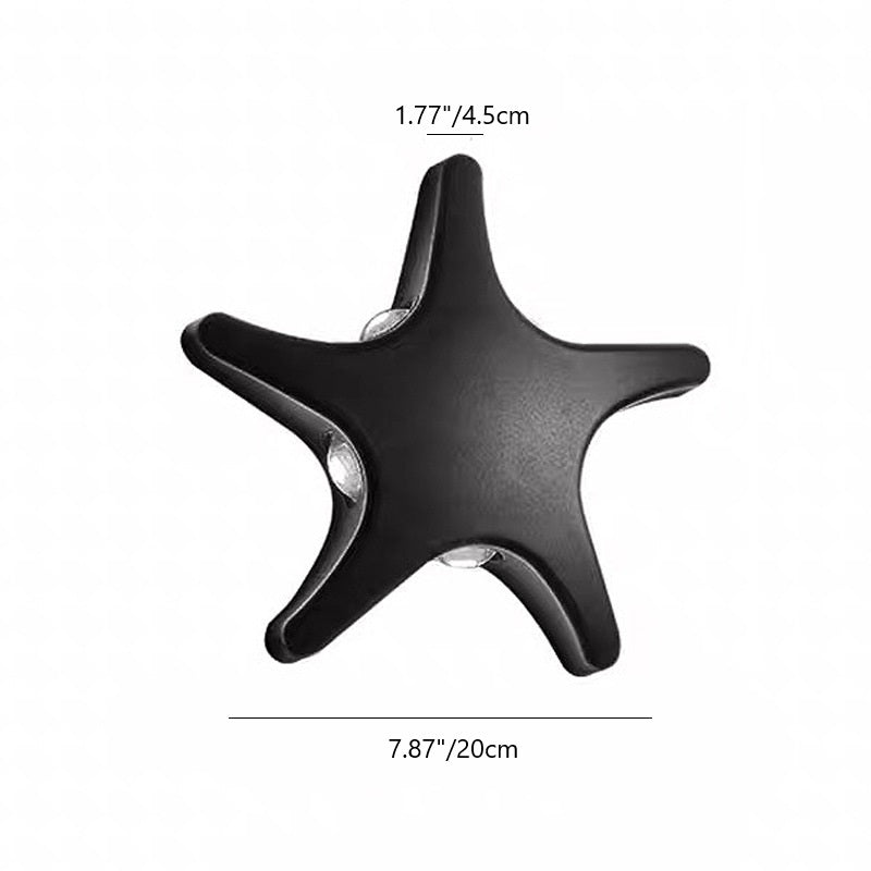 Contemporary Creative Waterproof Starfish LED Outdoor Wall Light