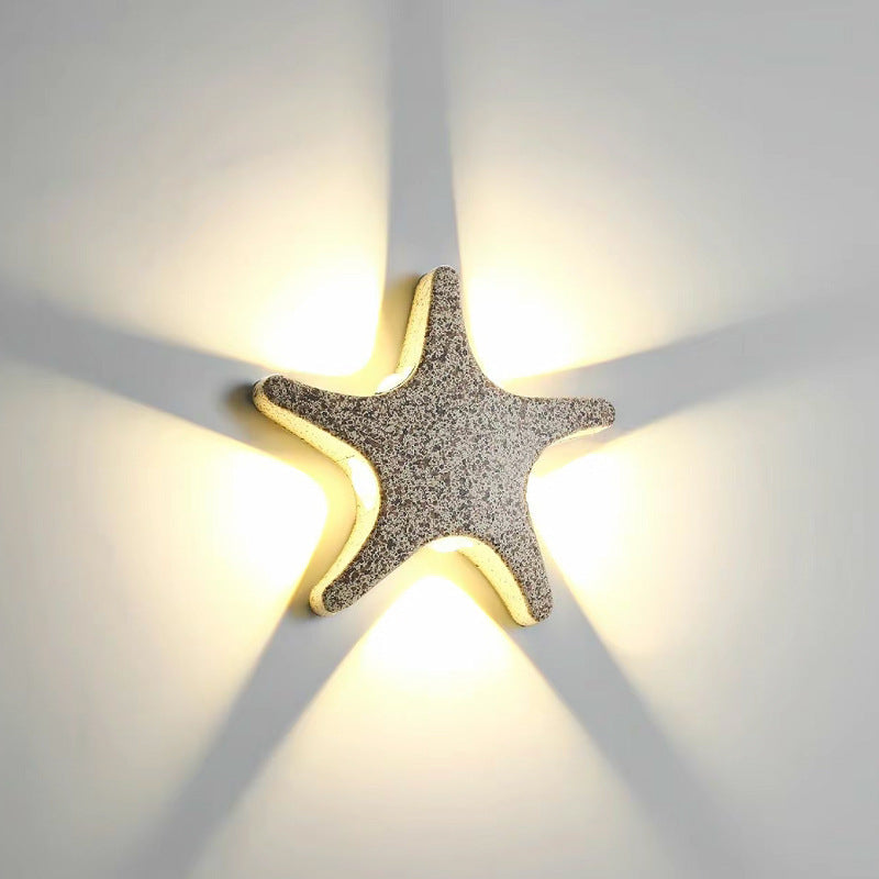 Contemporary Creative Waterproof Starfish LED Outdoor Wall Light
