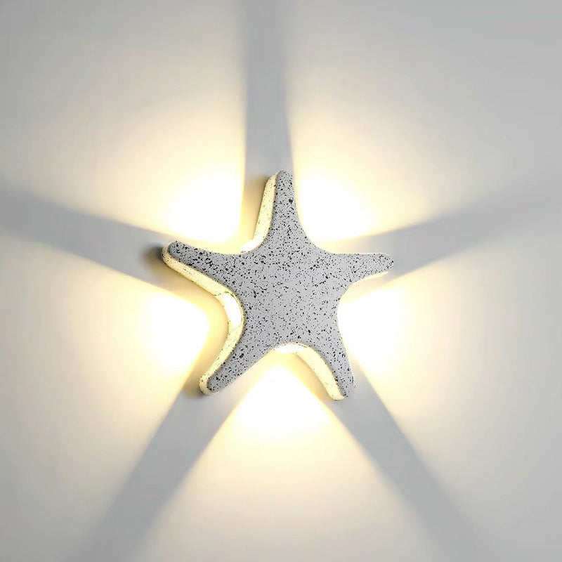 Contemporary Creative Waterproof Starfish LED Outdoor Wall Light