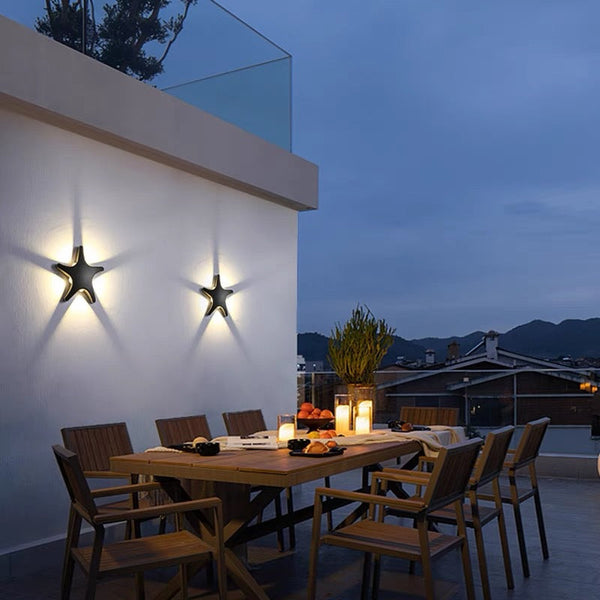 Contemporary Creative Waterproof Starfish LED Outdoor Wall Light