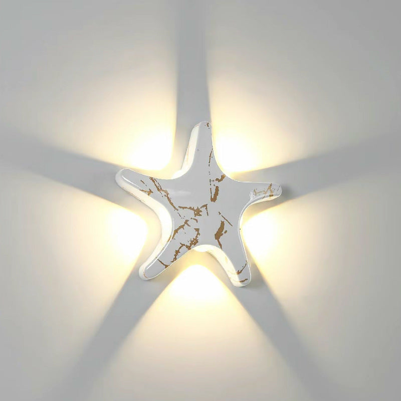Contemporary Creative Waterproof Starfish LED Outdoor Wall Light