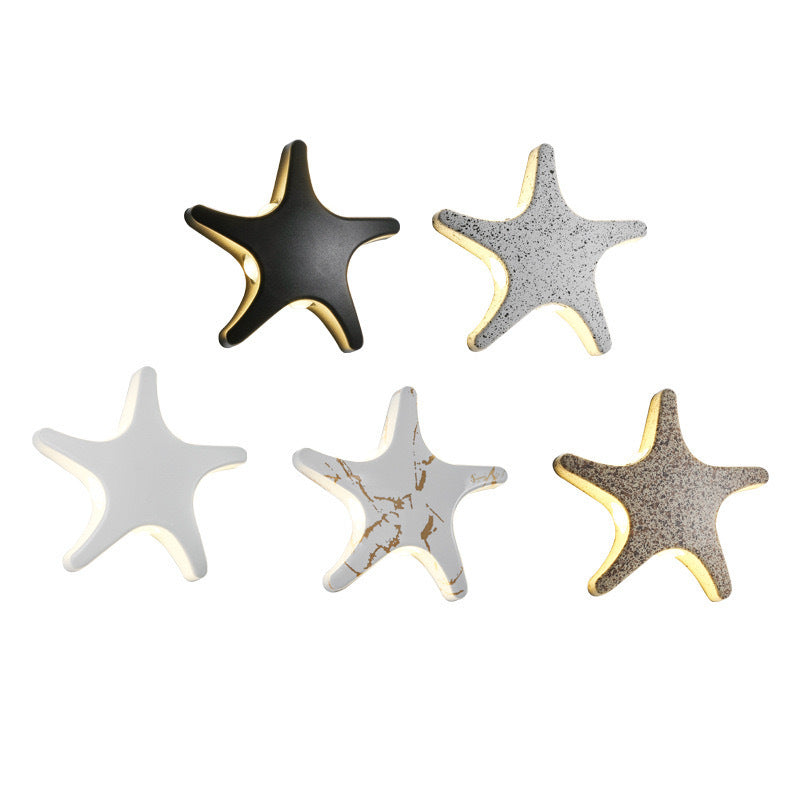 Contemporary Creative Waterproof Starfish LED Outdoor Wall Light