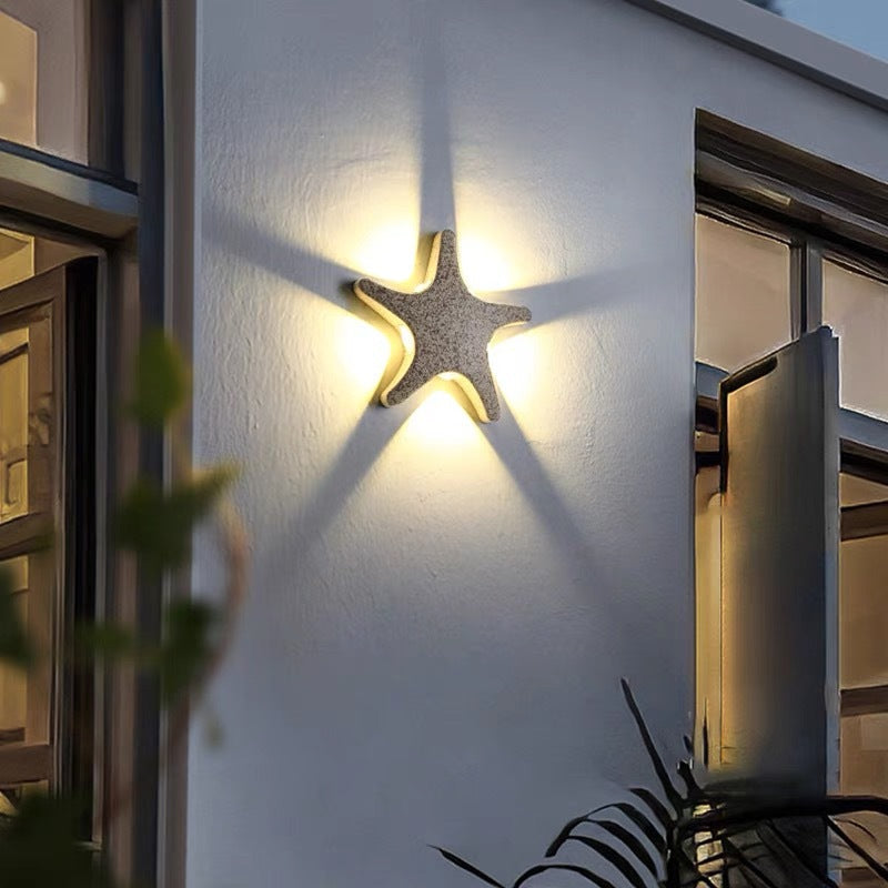 Contemporary Creative Waterproof Starfish LED Outdoor Wall Light