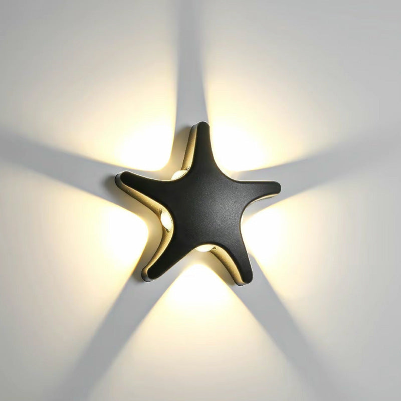 Contemporary Creative Waterproof Starfish LED Outdoor Wall Light