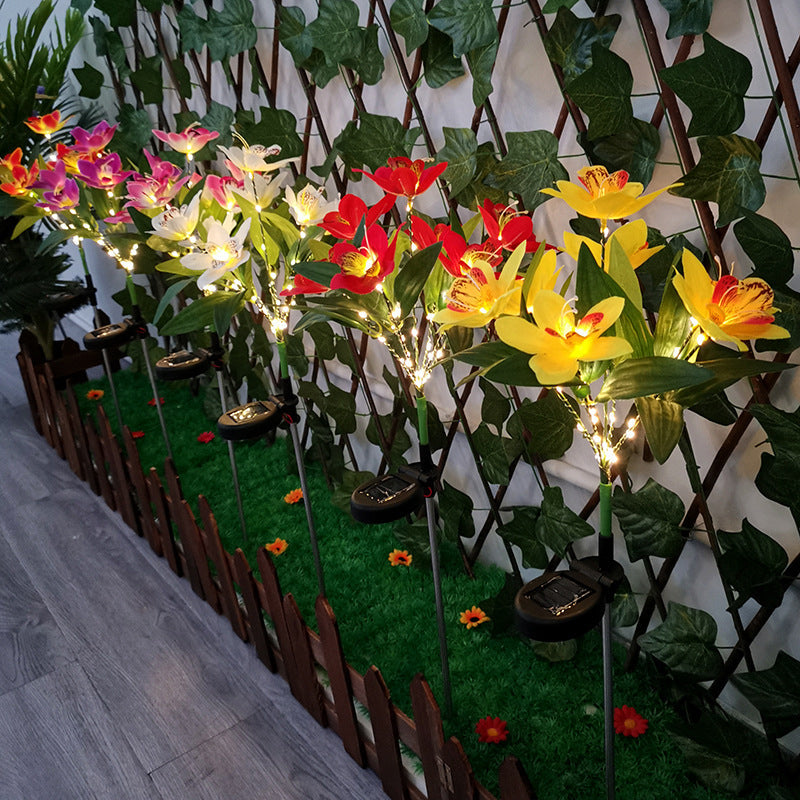 Modern Orange Outdoor Stake Light