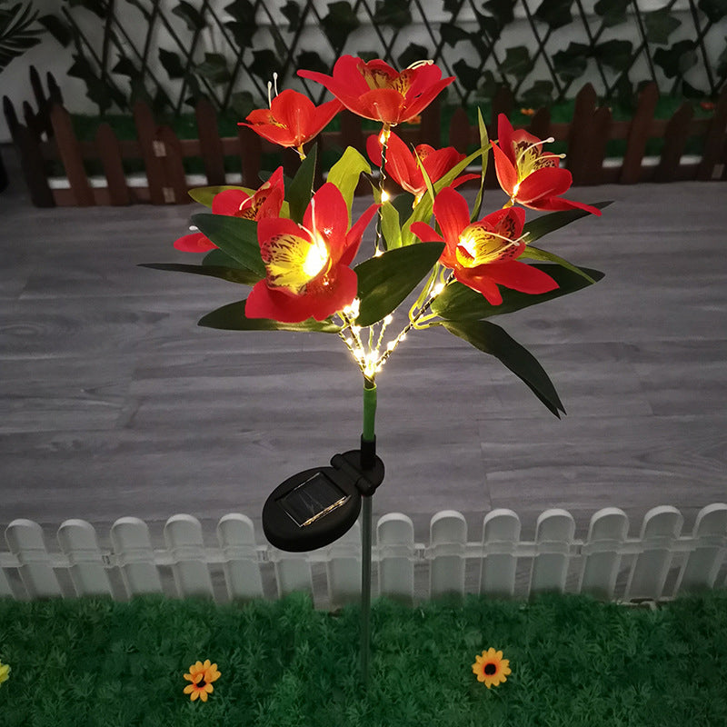 Modern Orange Outdoor Stake Light
