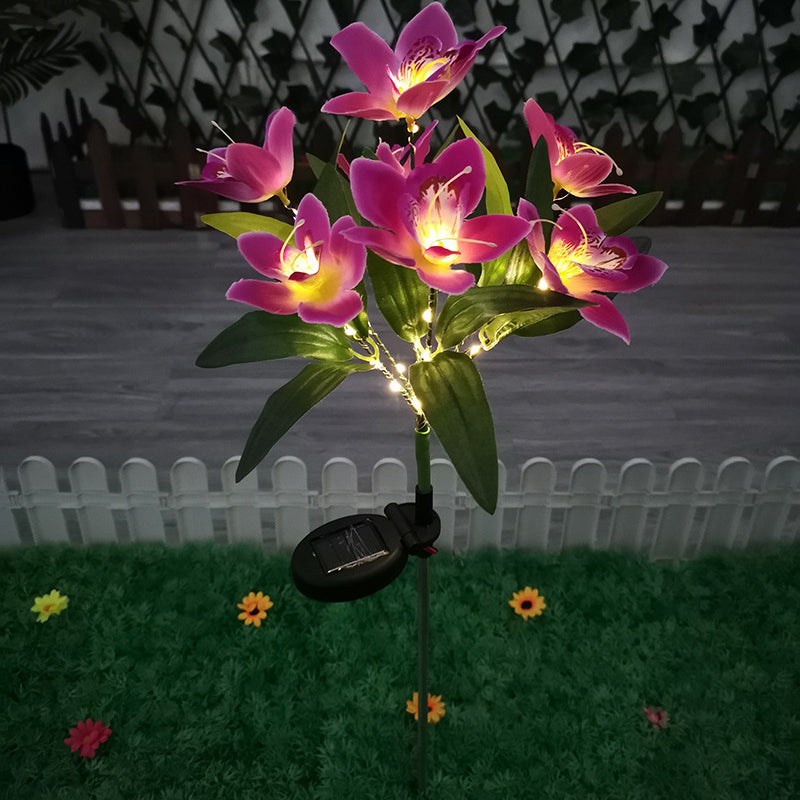 Modern Orange Outdoor Stake Light