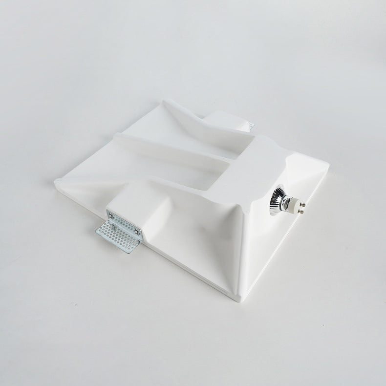 Modern Minimalist Recessed Plaster Round 1-Light Wall Sconce