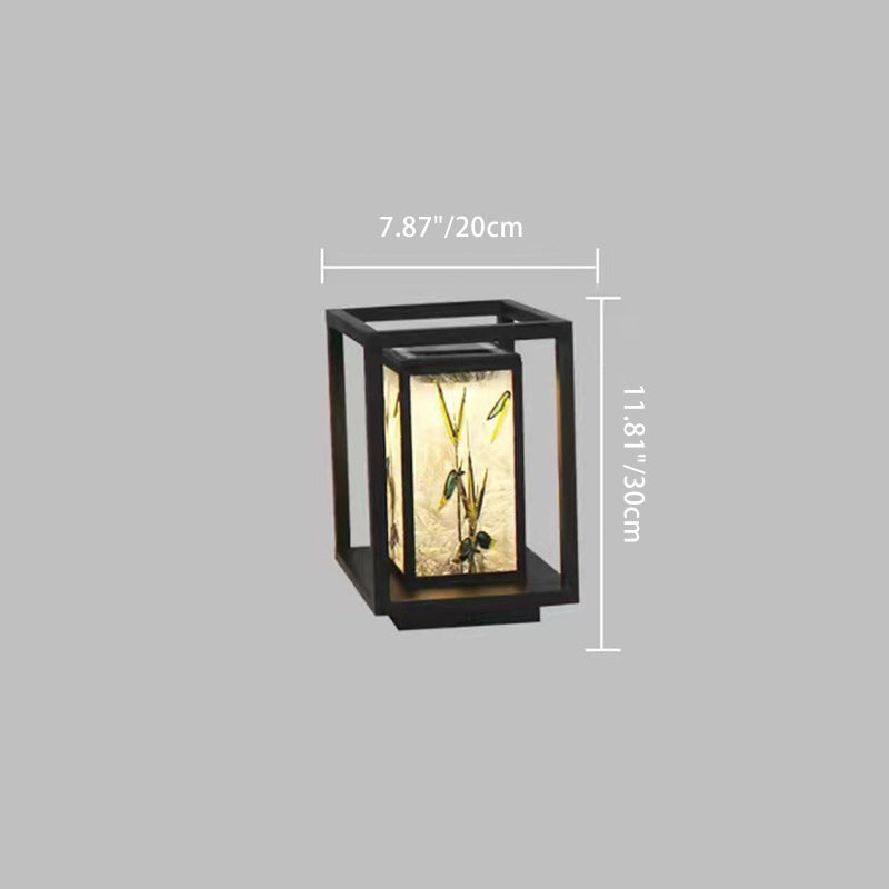 Traditional Chinese Black Outdoor Stake Light