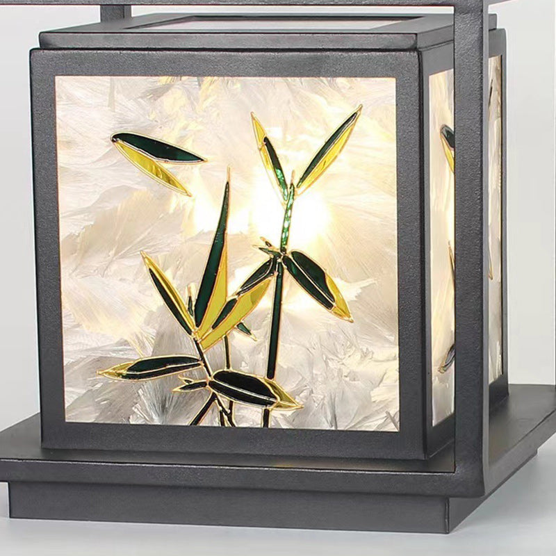 Traditional Chinese Black Outdoor Stake Light