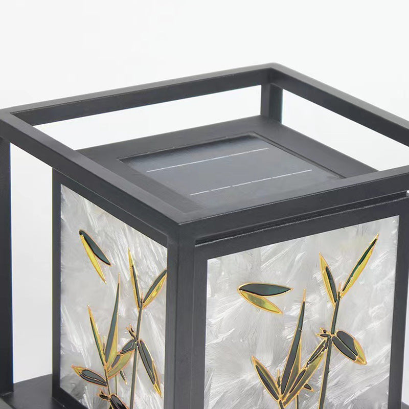 Traditional Chinese Black Outdoor Stake Light