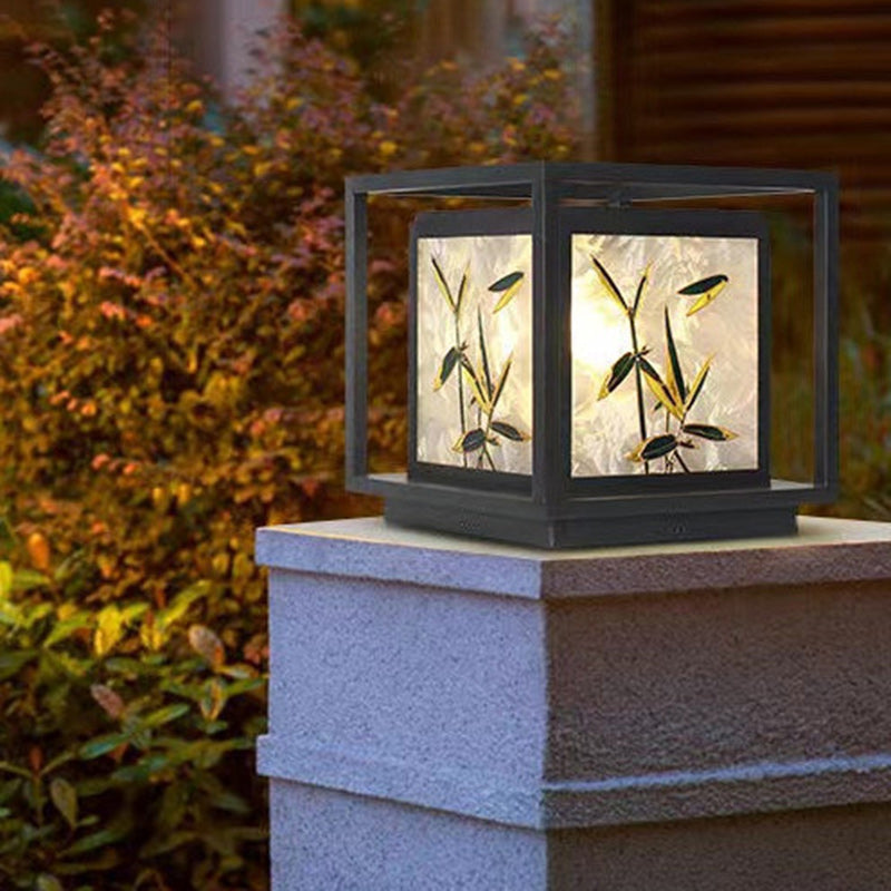 Traditional Chinese Black Outdoor Stake Light