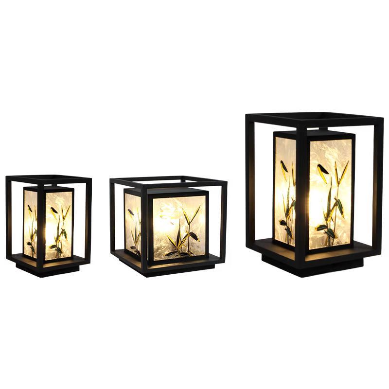 Traditional Chinese Black Outdoor Stake Light