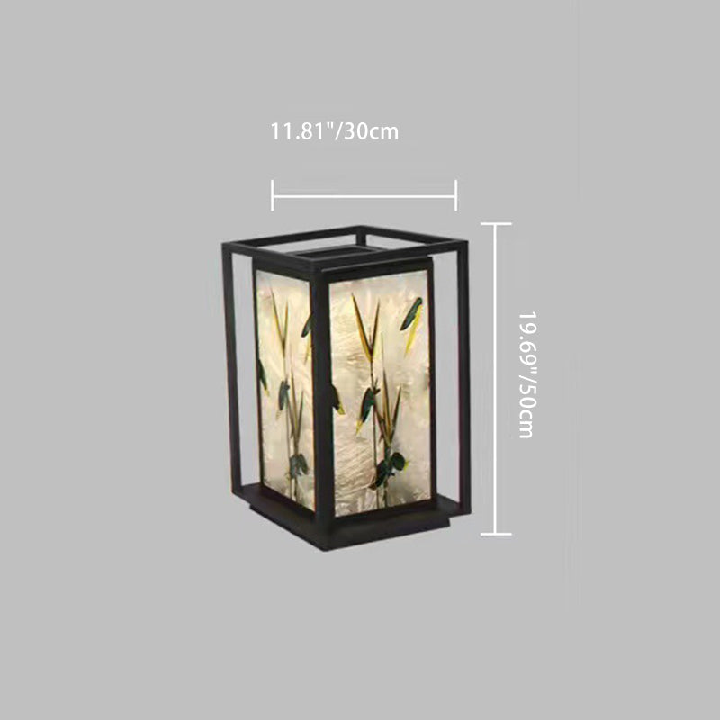 Traditional Chinese Black Outdoor Stake Light